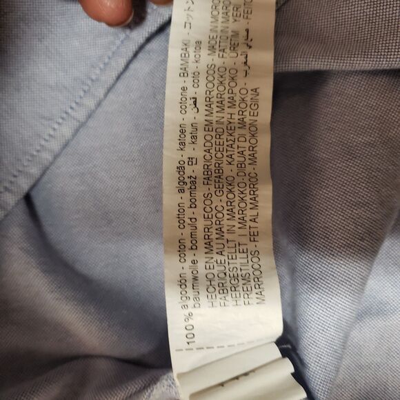 Women's Zara Fit Loose Light Blue Cotton Button Down Shirt Sz M PO Excellent - Picture 6 of 12